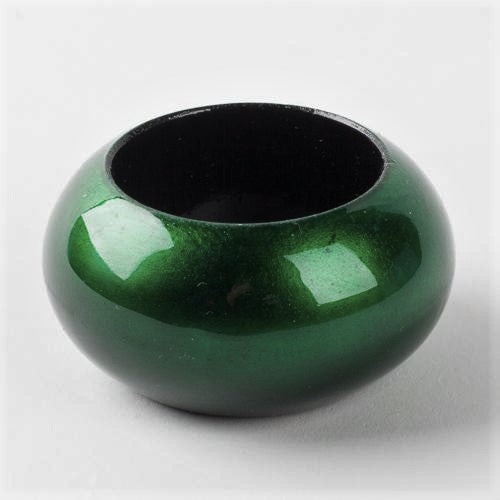 Richland Napkin Ring 2.3" Forest Green Set of 12 - view 1