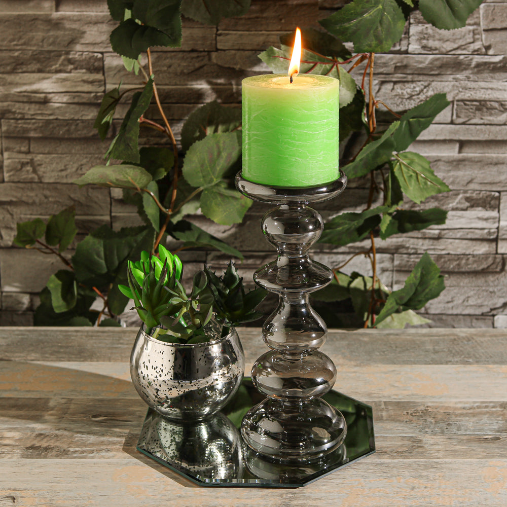 Richland Rustic Pillar Candle 3"x 3" Green Set of 24 - view 2