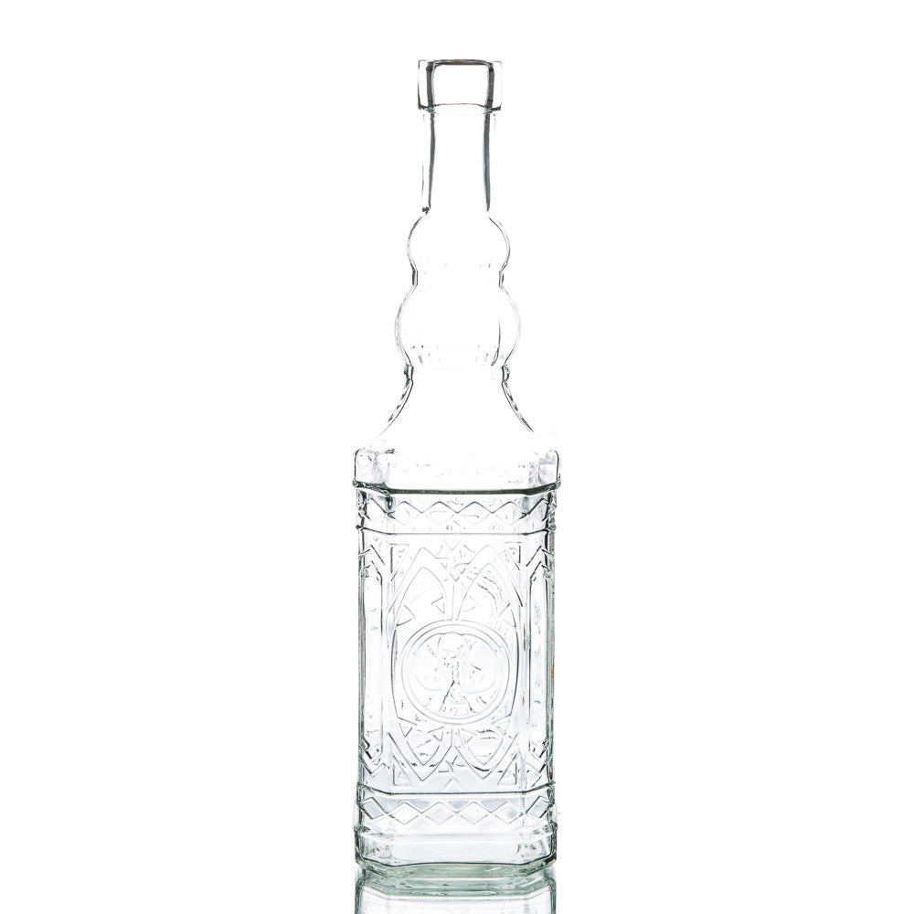 richland vintage square glass bottle clear set of 12 - view 1