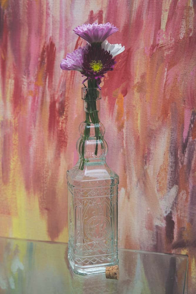Richland Vintage Square Glass Bottle Clear Set of 6 - view 3