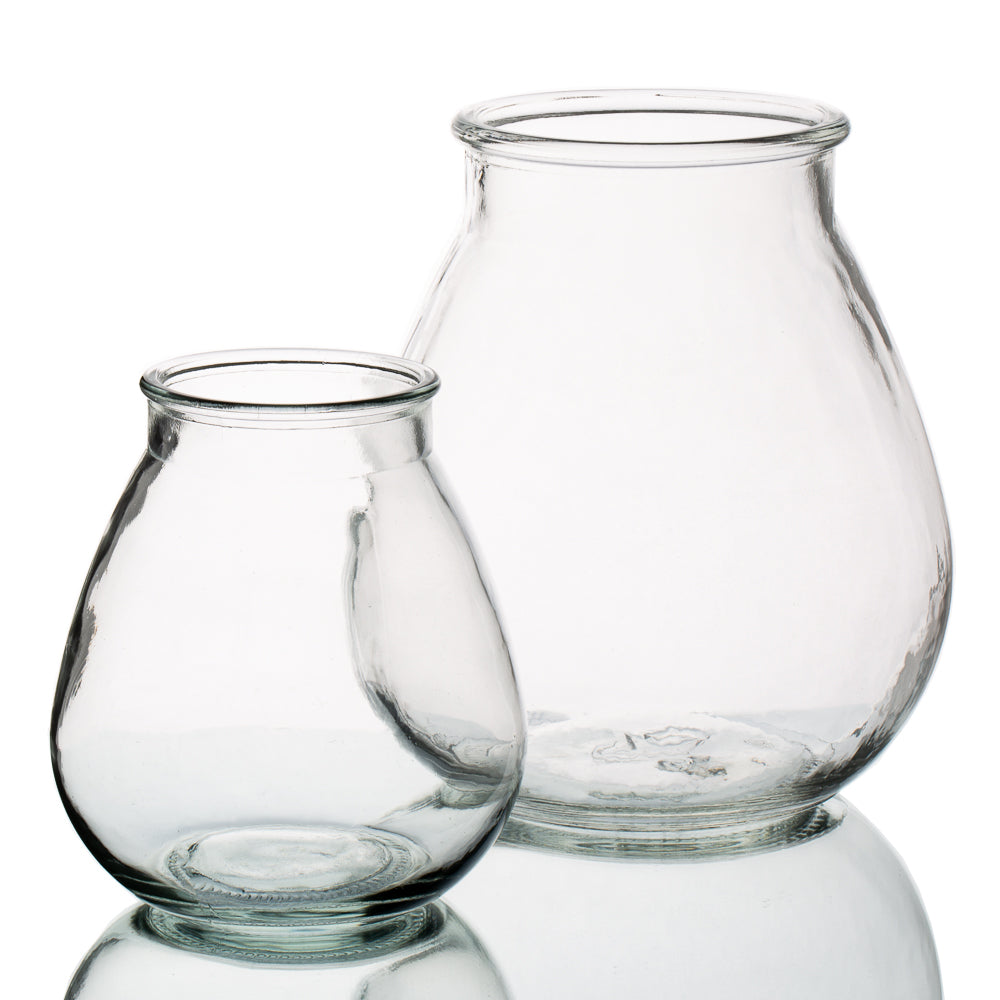 halcyone vintage glass vase set of 2