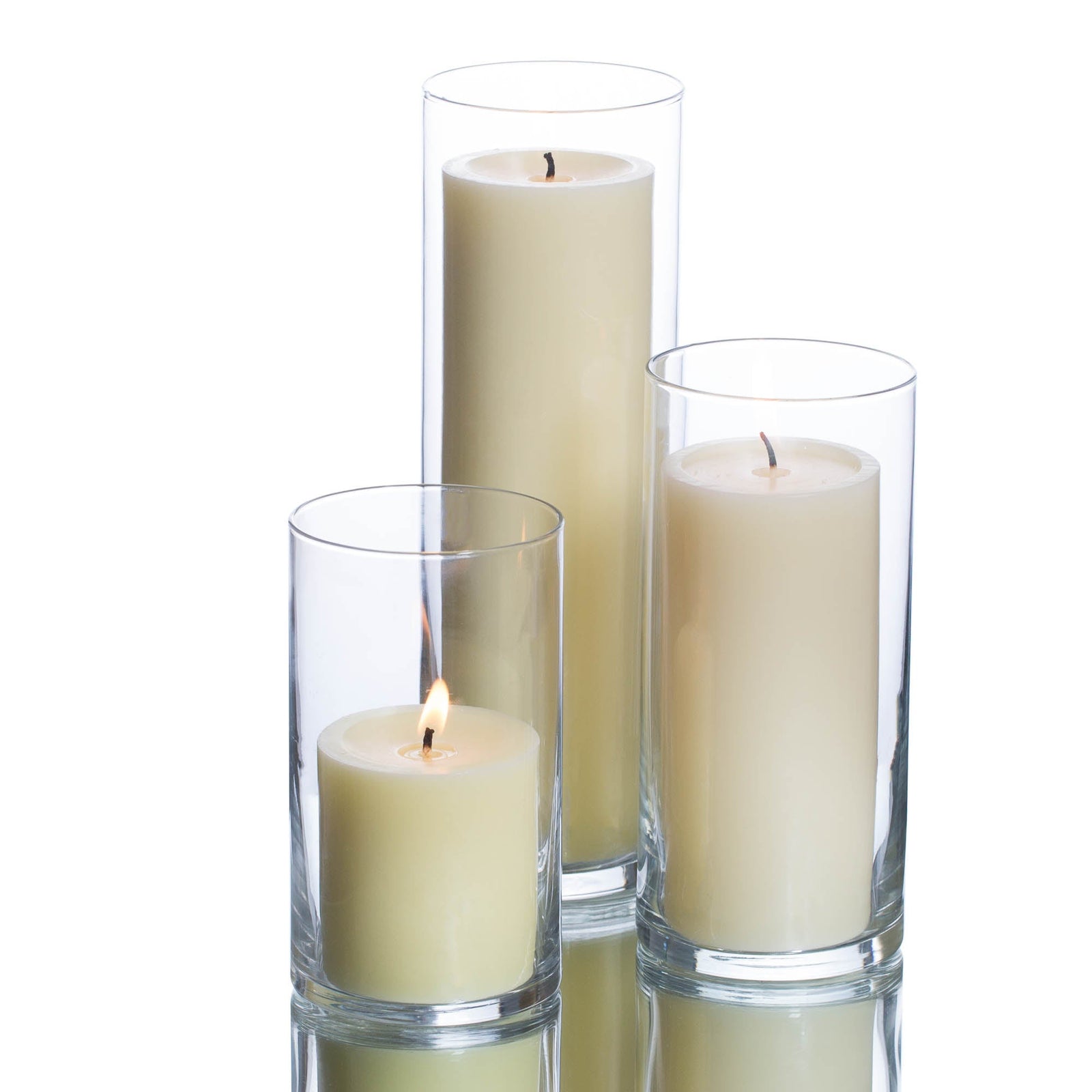 Richland Pillar Candles & Eastland Cylinder Holders Set of 36