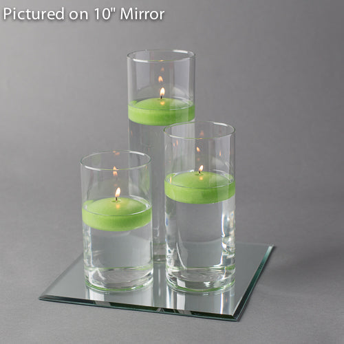 Eastland Square Mirror and Cylinder Vase Centerpiece with Richland 3" Floating Candles Set of 48 - view 14