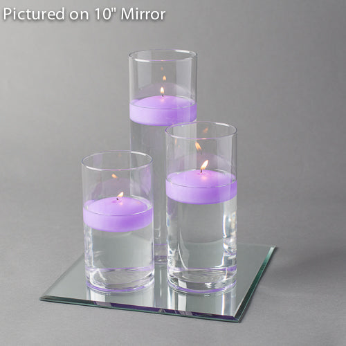 Eastland Square Mirror and Cylinder Vase Centerpiece with Richland 3" Floating Candles Set of 48 - view 17