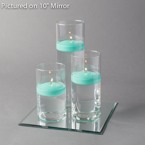 Eastland Square Mirror and Cylinder Vase Centerpiece with Richland 3" Floating Candles Set of 48 - view 13