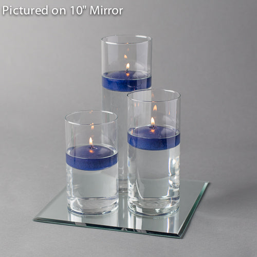 Eastland Square Mirror and Cylinder Vase Centerpiece with Richland 3" Floating Candles Set of 48 - view 15