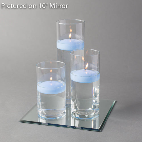 Eastland Square Mirror and Cylinder Vase Centerpiece with Richland 3" Floating Candles Set of 48 - view 16