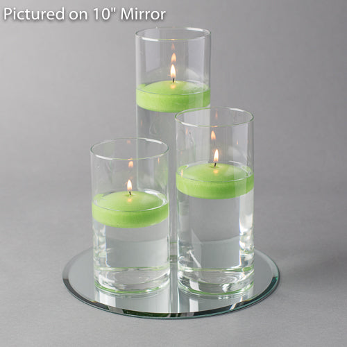 Eastland Round Mirror and Cylinder Vase Centerpiece with Richland 3" Floating Candles Set of 48 - view 10