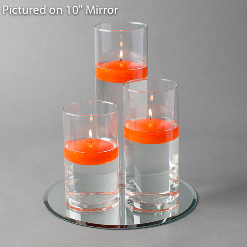 Eastland Round Mirror and Cylinder Vase Centerpiece with Richland 3" Floating Candles Set of 48 - view 9