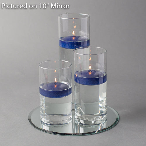Eastland Round Mirror and Cylinder Vase Centerpiece with Richland 3" Floating Candles Set of 48 - view 13