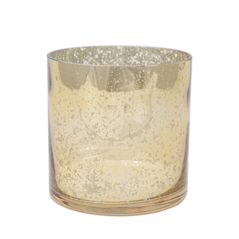 Richland Gold Mercury Glass Cylinder Vase 5" x 5" - view 1
