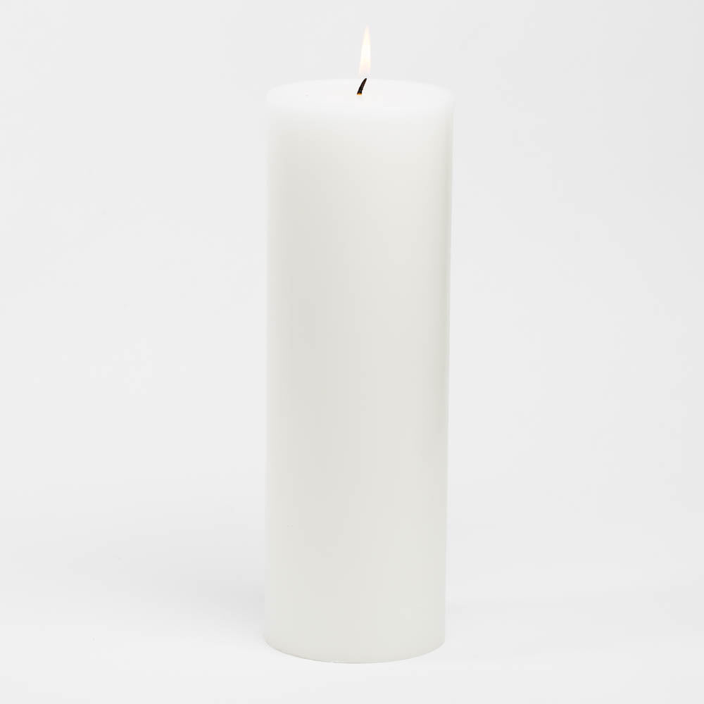 richland 4 x 12 white pillar candle set of 6