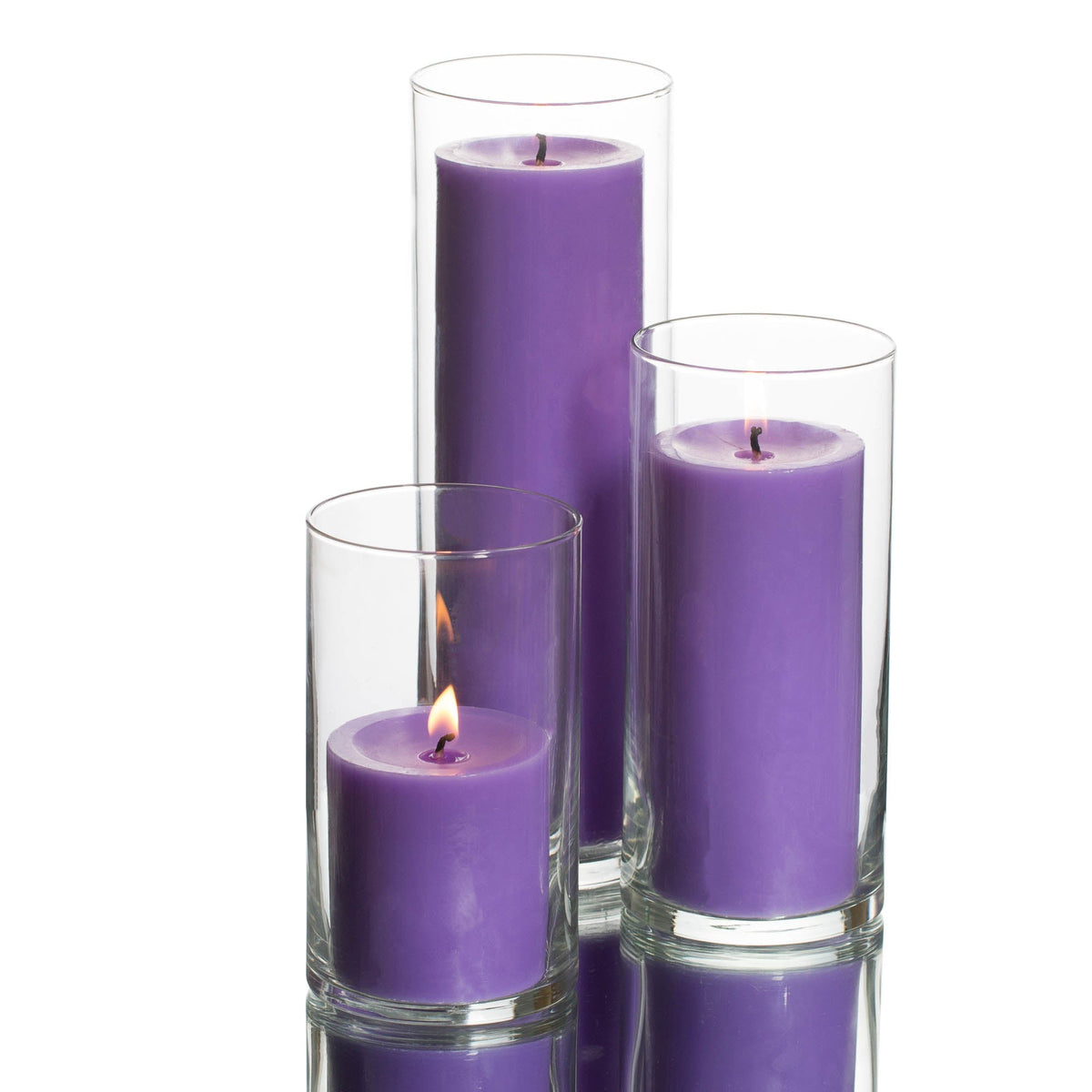 pillar candles cylinder holders set 03 - view 8