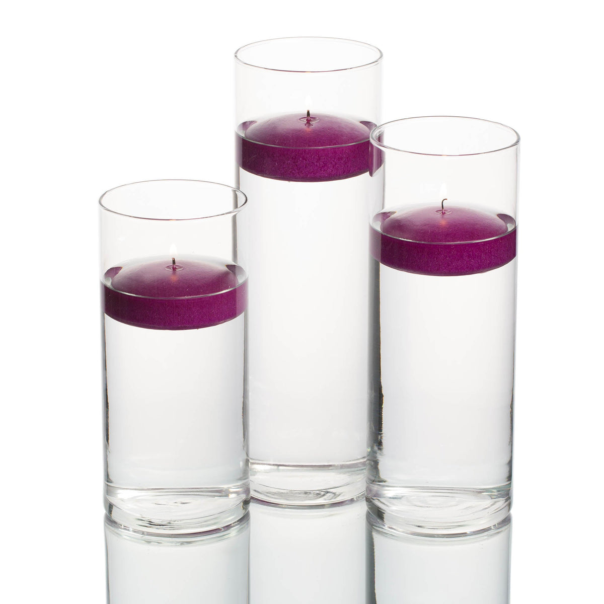 floating candles cylinder holders set 03 - view 8