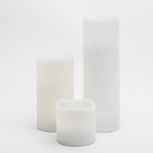 richland led wavy top pillar candles 3 x3 3 x6 3 x9 white set of 18 - view 5