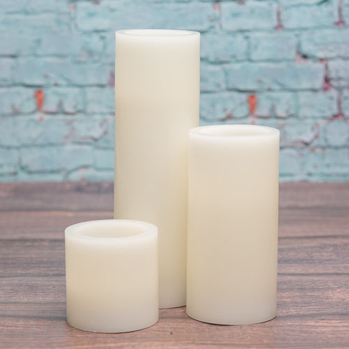 richland flameless led pillar candle 3 x9 ivory - view 3