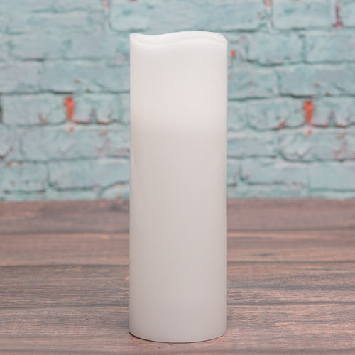 Richland Flameless LED Wavy Top Pillar Candle White 3"x9" Set of 6 - view 1