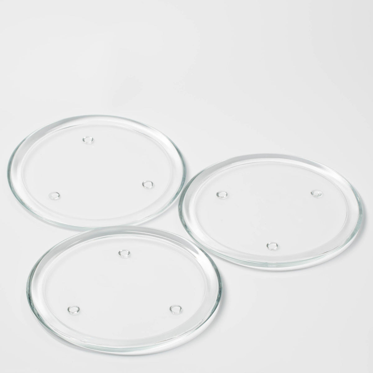 richland round glass pillar plate 8 set of 8 - view 1