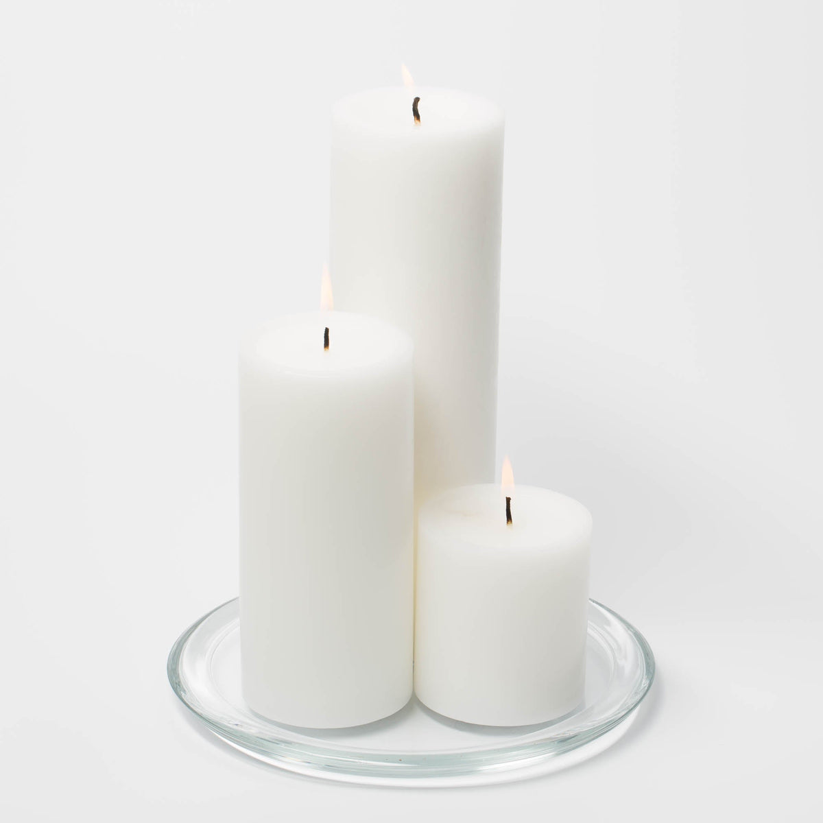 Richland Round Glass Pillar Plate 8" Set of 16 - view 2