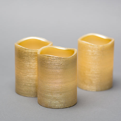 Richland Gold Metallic Wavy Top LED Candle - view 4