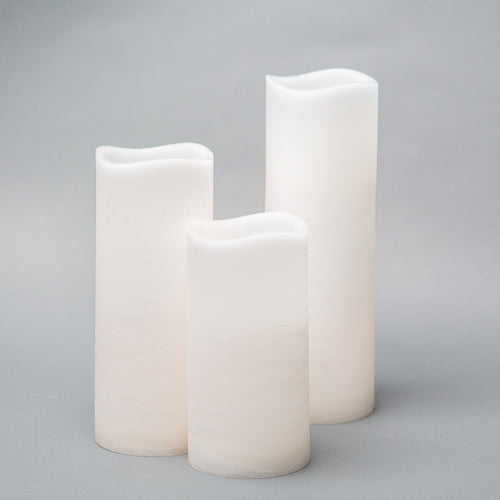 Richland 4" Large LED Pillar Candle with Wavy Top (3 Sizes) - Set of 18 - view 1