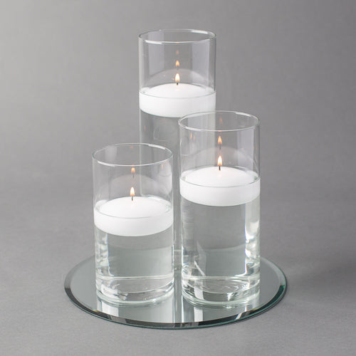 round mirror centerpiece candles set 3 - view 1