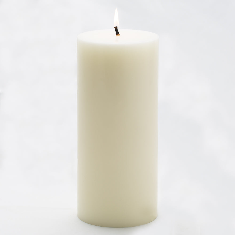 richland 4 x 9 light ivory pillar candles set of 6 - view 1