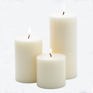 1 of 2: richland pillar candles 4 x4 4 x6 4 x9 light ivory set of 18