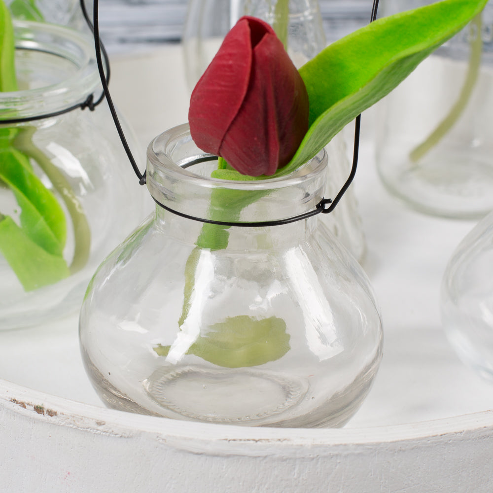 Richland Vintage Jar Hanging Glass Vase Set of 12 - view 3