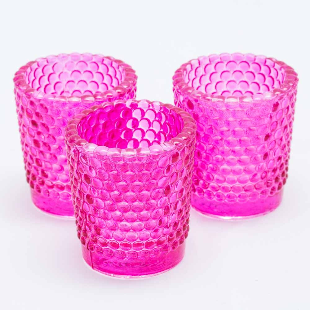 richland votive holder hobnail pink set of 72 - view 1