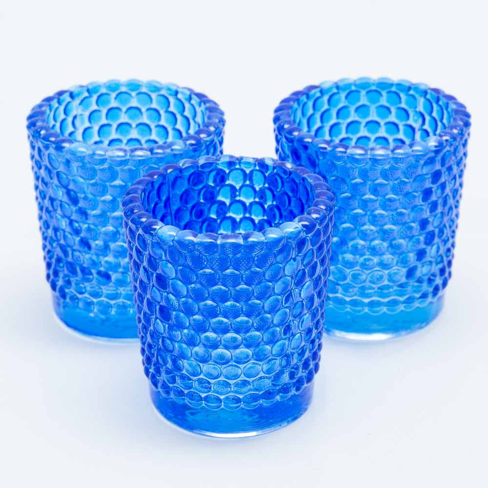 richland votive holder hobnail blue set of 72 - view 1
