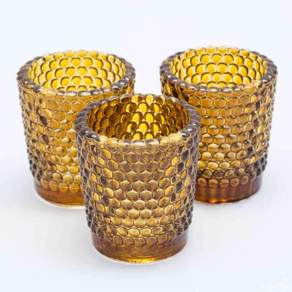 richland votive holder hobnail amber set of 72 - view 1