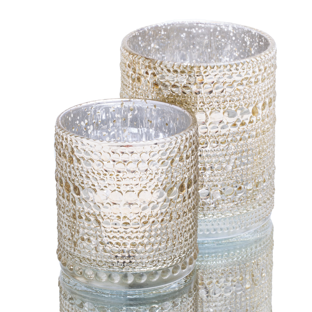 richland mercury candle holder pearly metallic gold large set of 6 - view 4