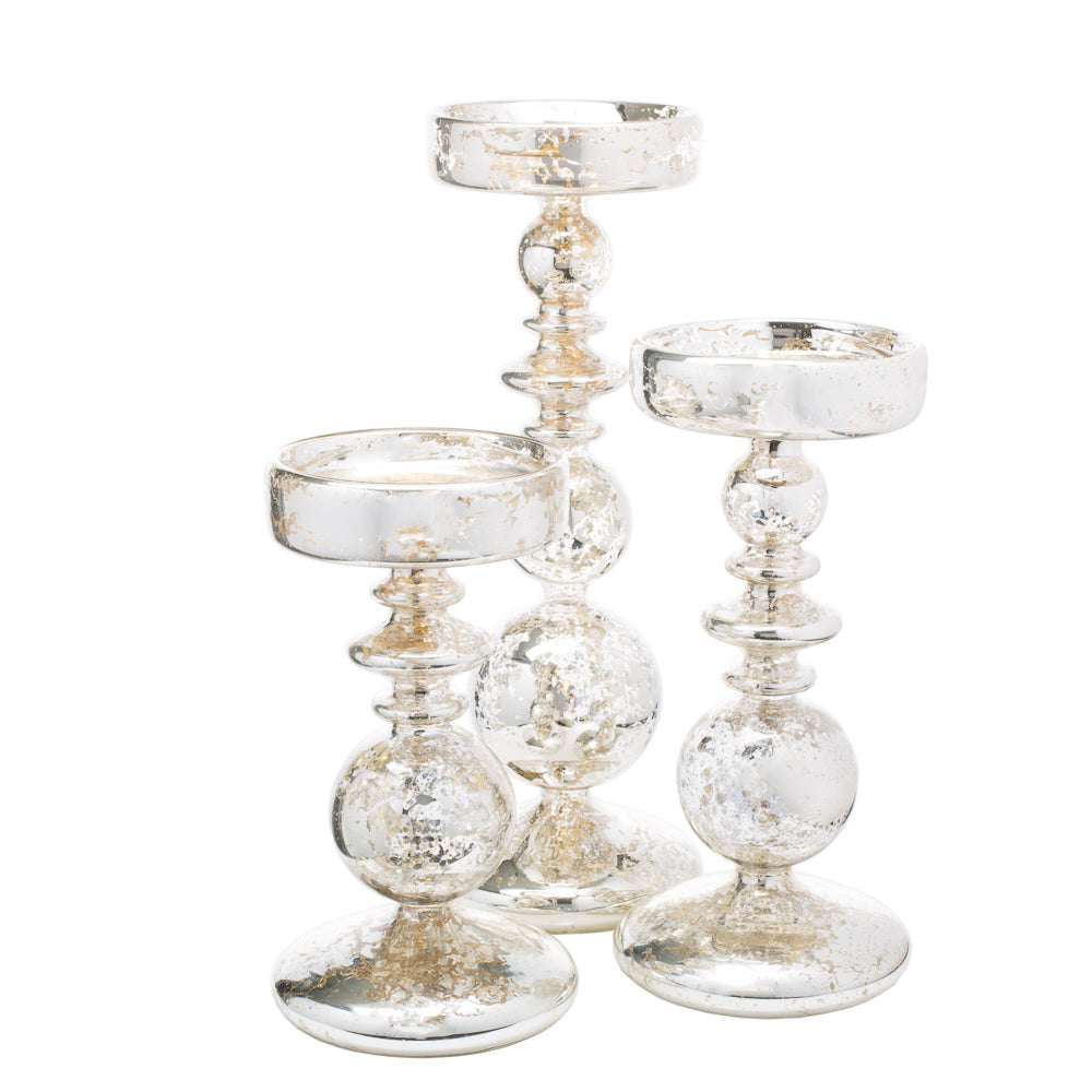 richland pillar holders unique mercury bubble set of 3 - view 1