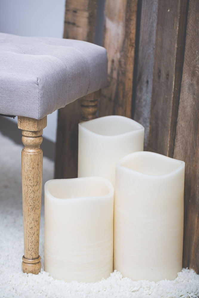 Richland LED Big Pillar Candles Ivory 6” x 10” - view 4
