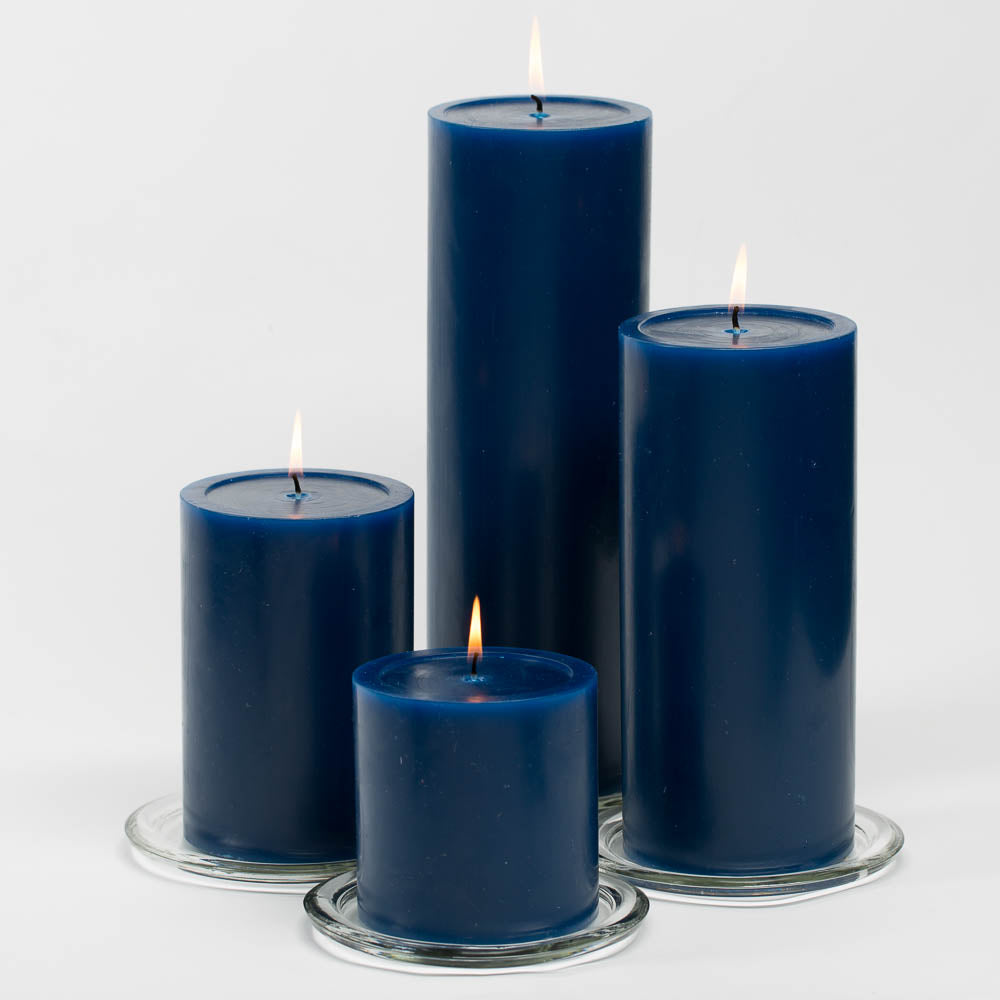 richland 4 x 12 navy blue pillar candle - view 2