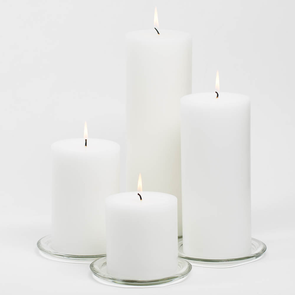 Richland 4" x 6" White Pillar Candles Set of 6 - view 4