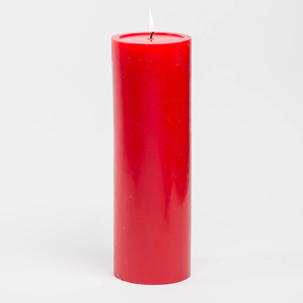 richland 4 x 12 red pillar candle set of 6 - view 1