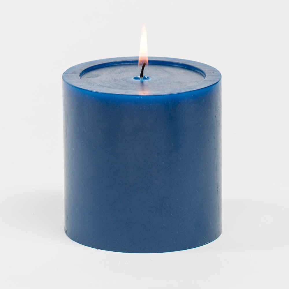 Richland 4" x 4" Navy Blue Pillar Candle - view 1