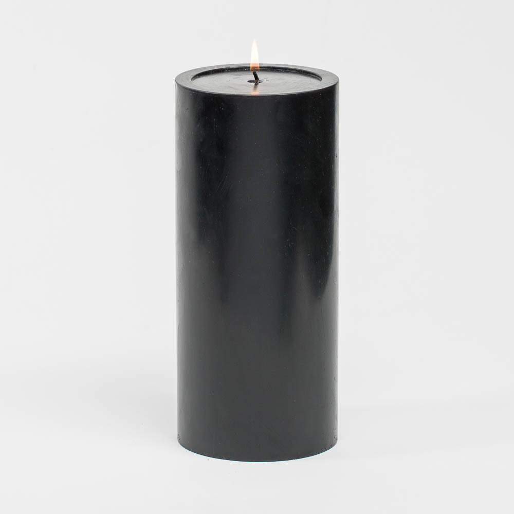Richland 4" x 9" Black Pillar Candle - view 1
