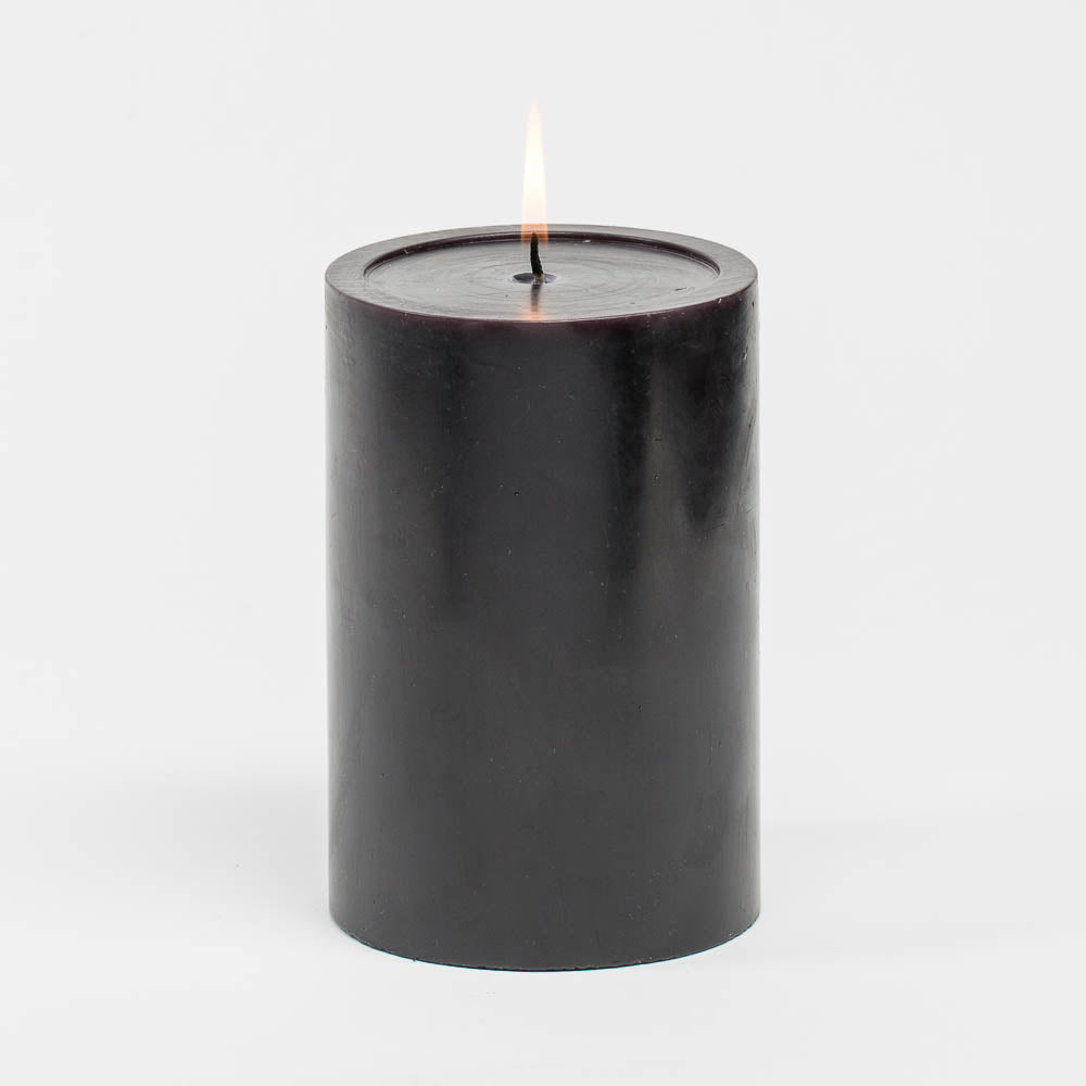 richland 4 x 6 black pillar candle - view 1