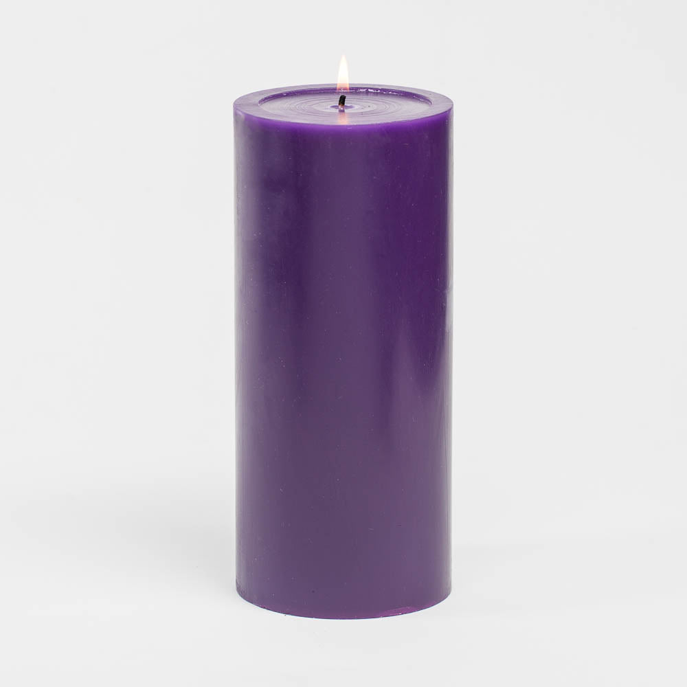 Richland 4" x 9" Purple Pillar Candle - view 1