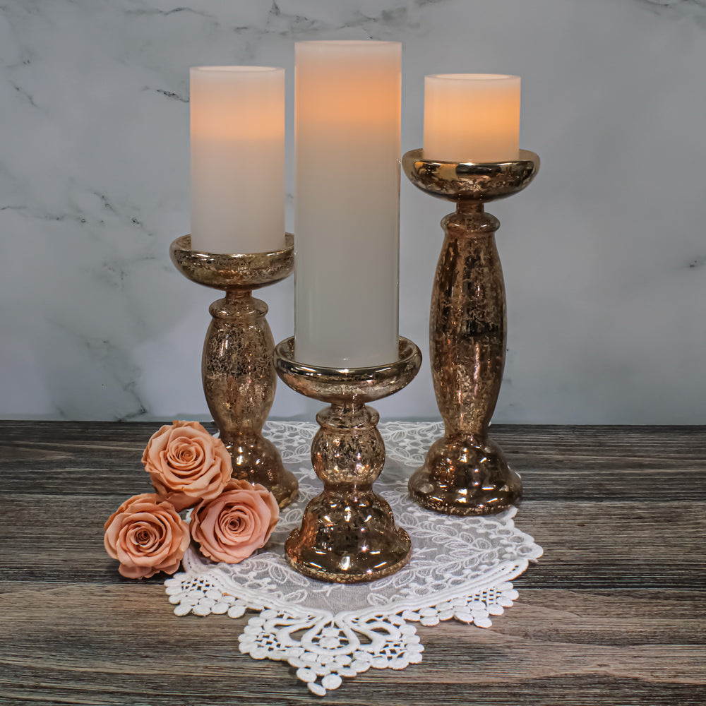 Richland Flameless LED Pillar Candles 3"x3", 3"x6" & 3"x9" White Set of 3 - view 3