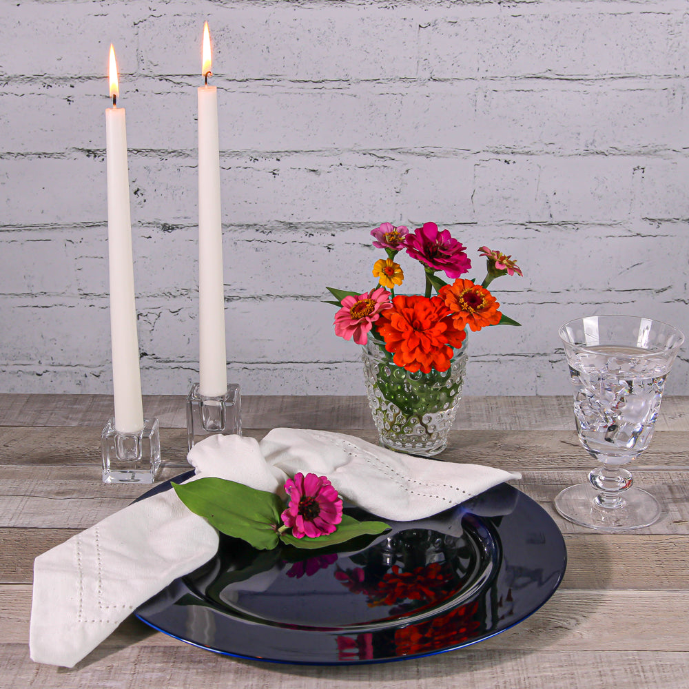 richland square glass taper candle holder set of 72