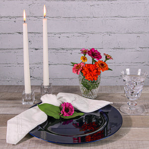 Richland Square Glass Taper Candle Holder 1.6"