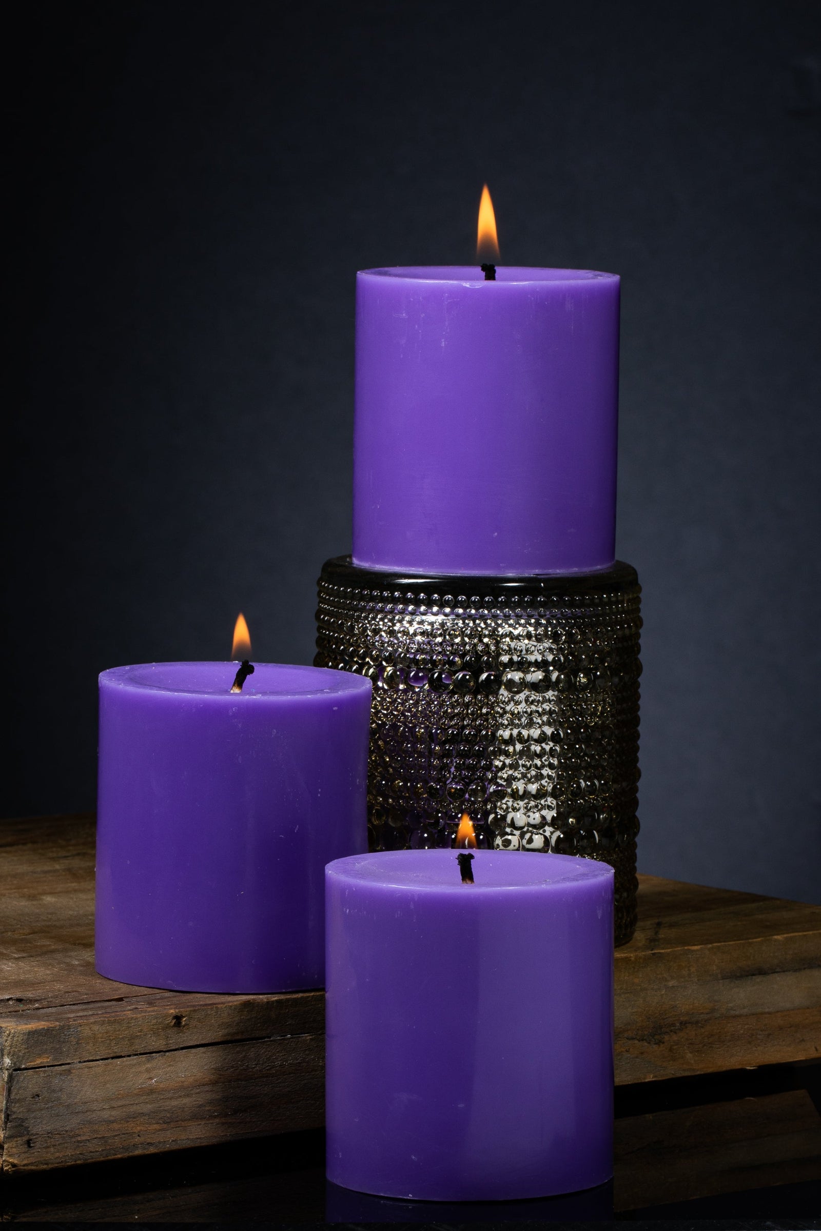 Richland Pillar Candles 3"x3" Lavender Set of 12