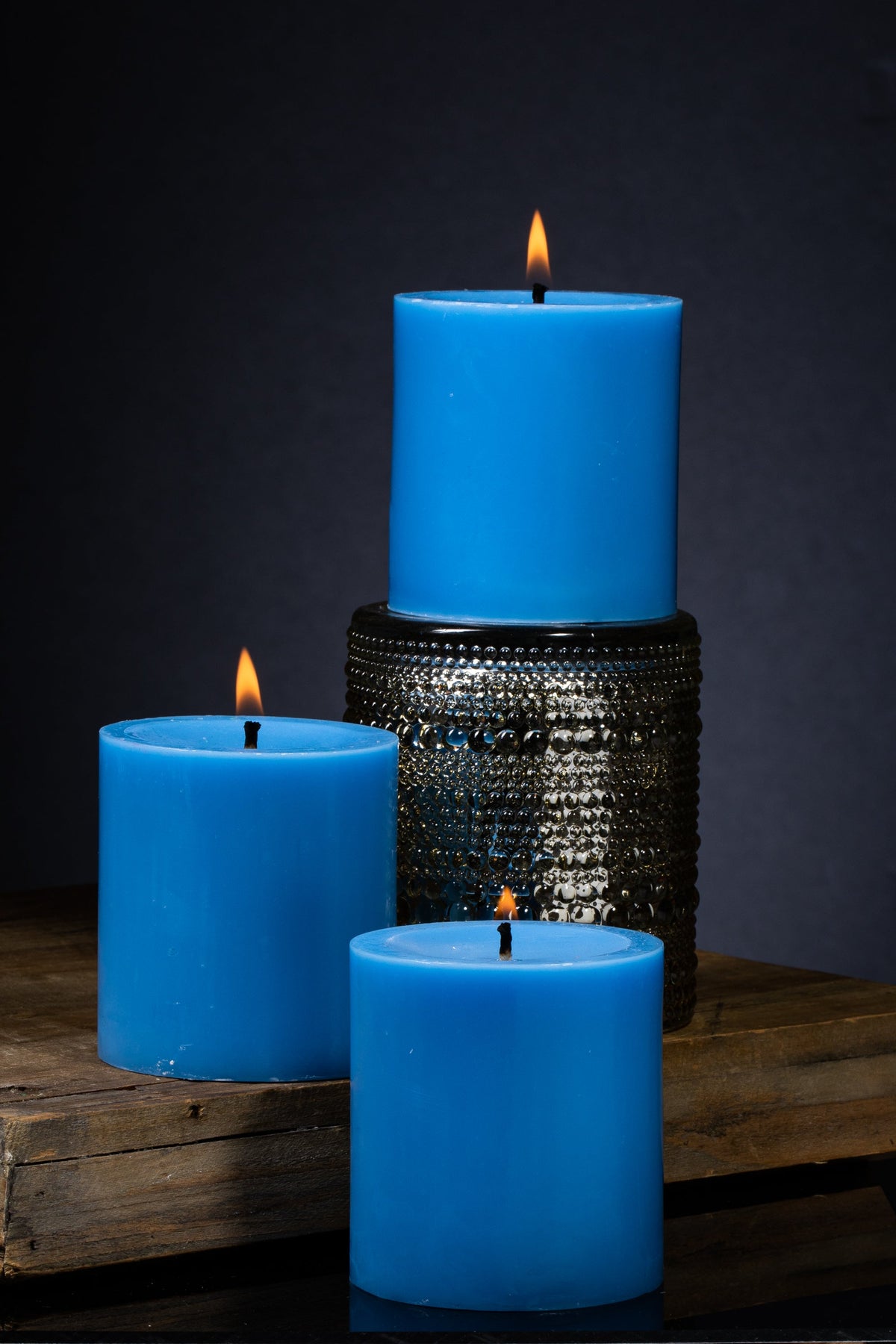 Richland Pillar Candle 3"x3" Light Blue - view 2