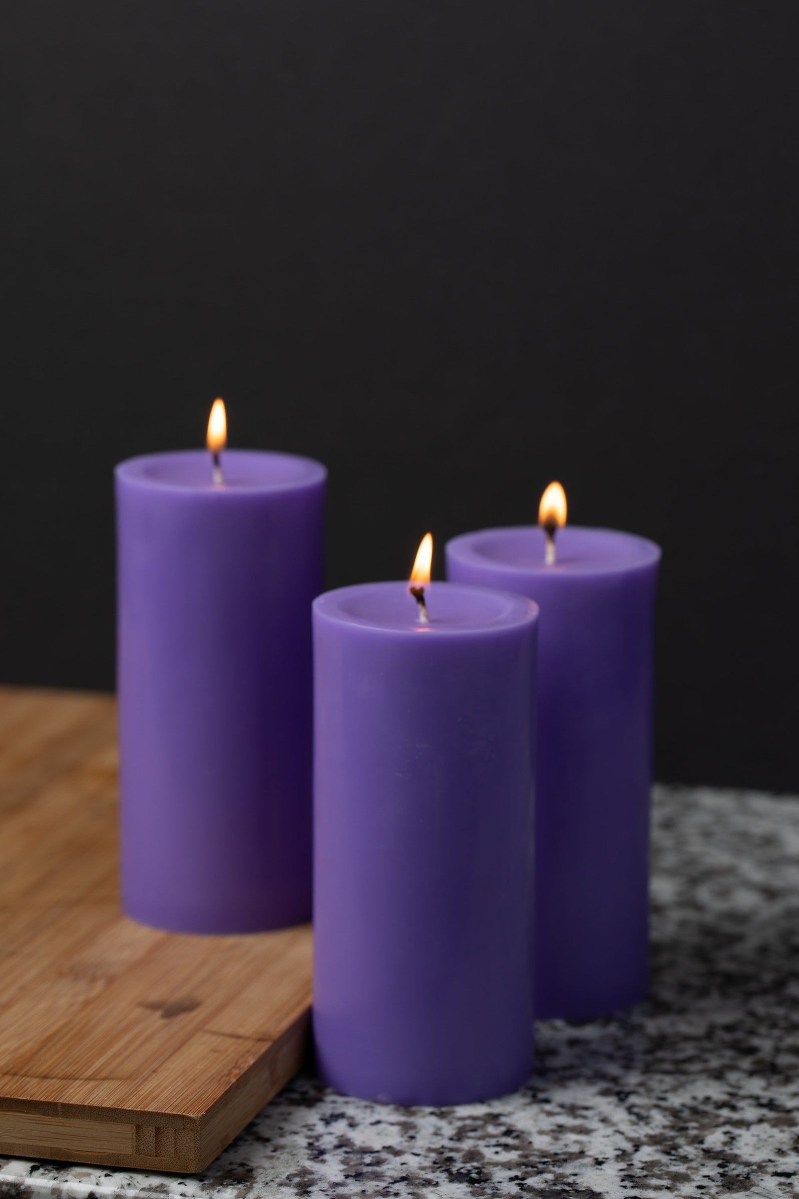 Richland Pillar Candles 3"x6" Lavender Set of 6