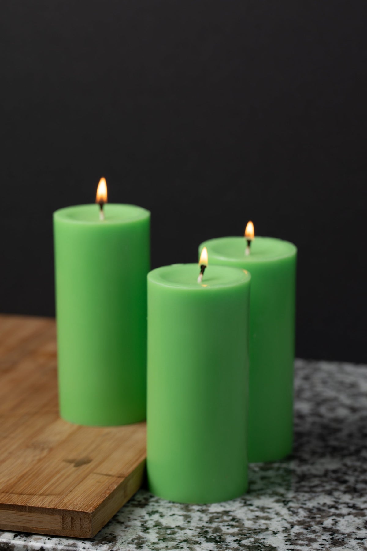 Richland Pillar Candle 3"x6" Green - view 2