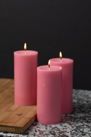 2 of 2: Richland Pillar Candle 3"x6" Pink